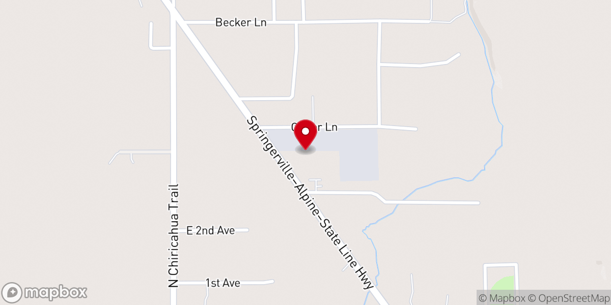 Map showing location of Springerville Church of Christ