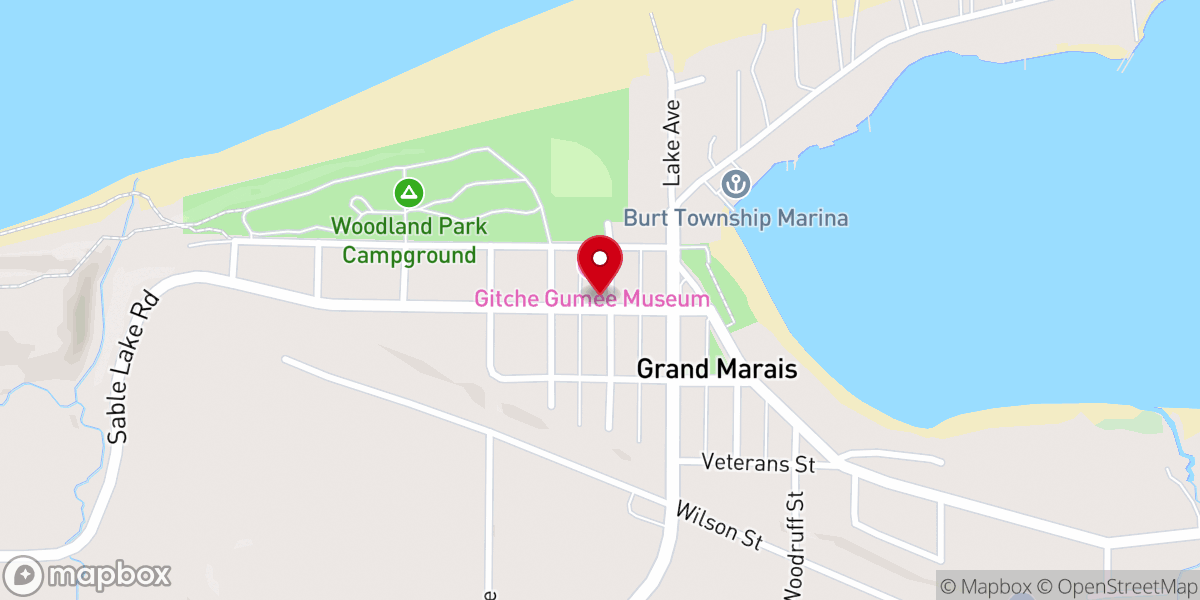 Map showing location of Grand Marais Mennonite Church