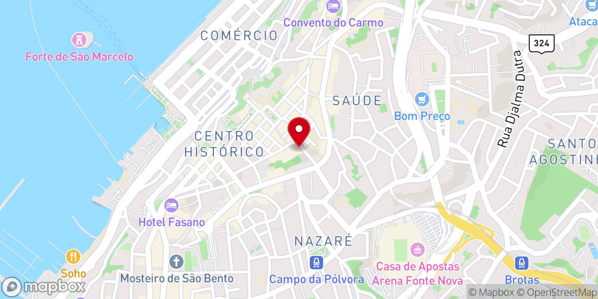 Map showing location of Igreja da Ordem Terceira Secular de São Francisco
