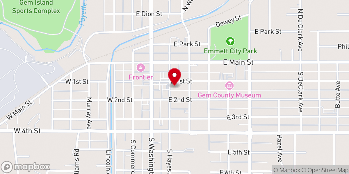 Map showing location of Sacred Heart Catholic Church