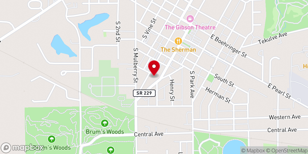 Map showing location of St Louis Catholic School