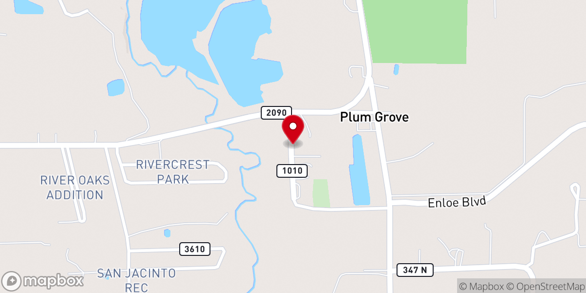 Map showing location of Spanish United Pentecostal church of Plum Grove