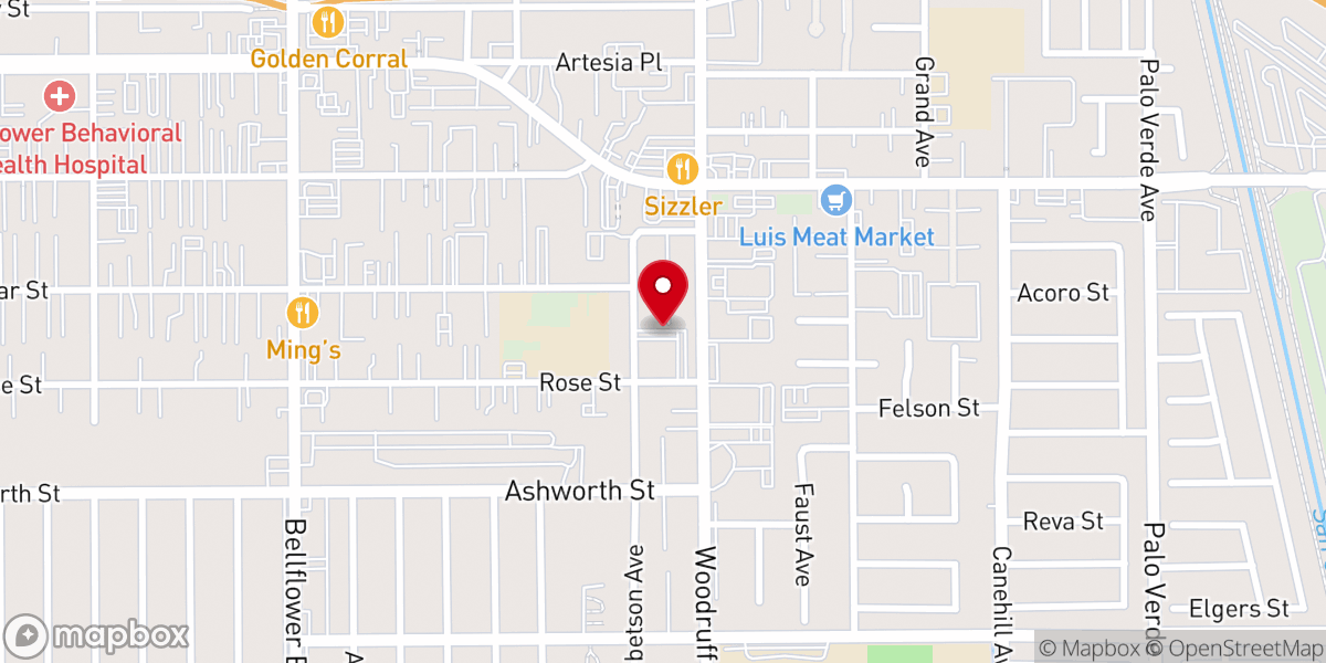 Map showing location of Rosewood Christian Reformed