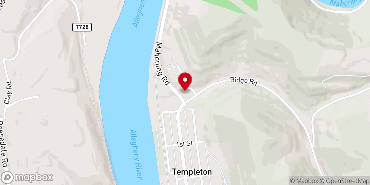 Map showing location of Templeton Church of God