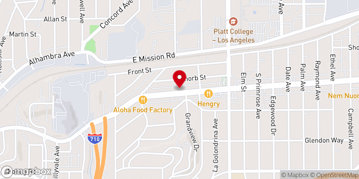 Map showing location of Christian Congregation in the United States - Alhambra / Los Angeles