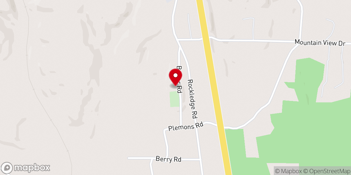 Map showing location of Butler Baptist Church