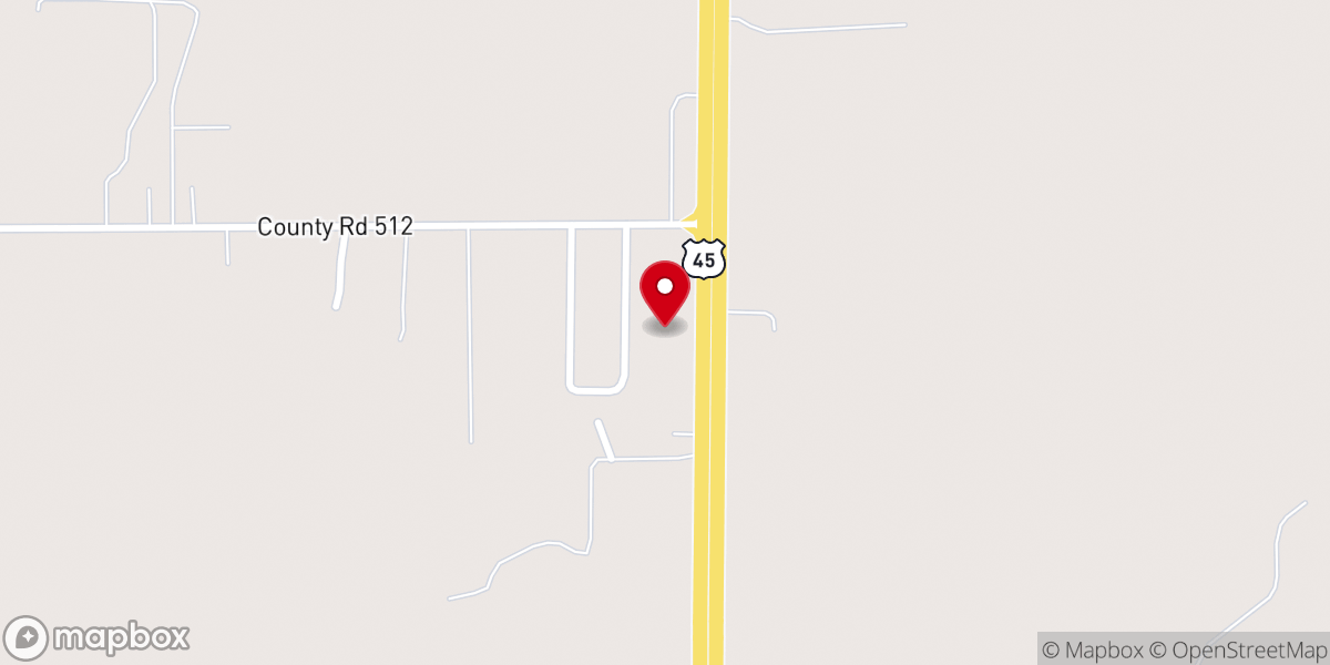 Map showing location of Biggersville Pentecostal Church