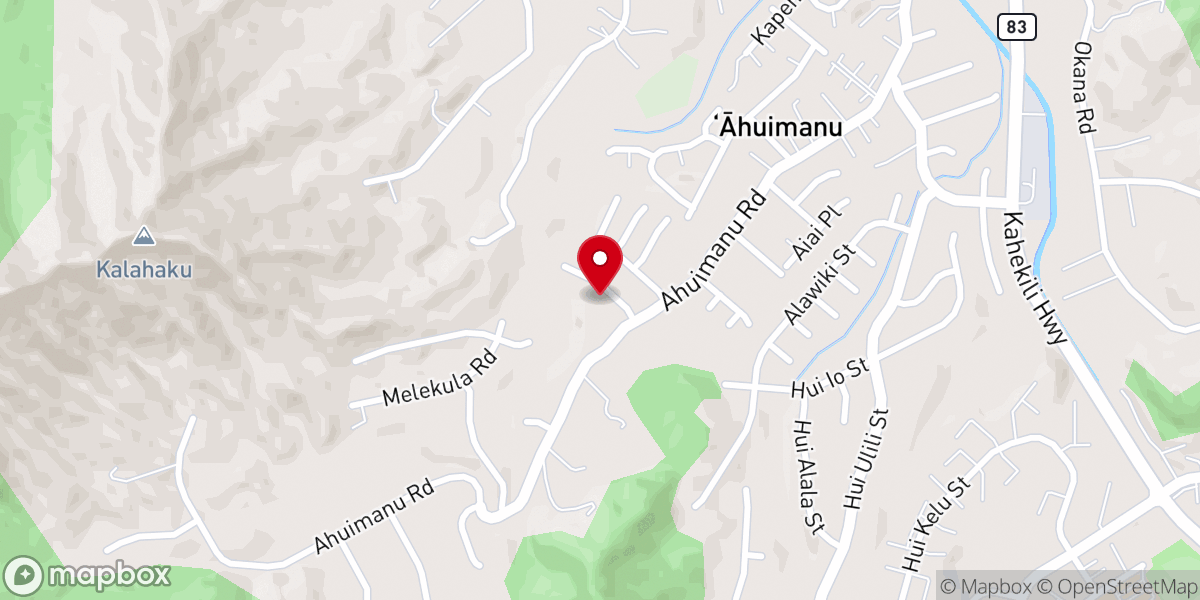 Map showing location of Ke Aloha O Kalani Ministry
