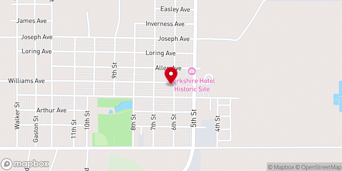 Map showing location of Estancia United Methodist Church