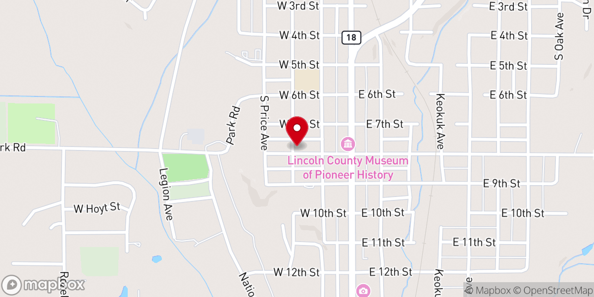 Map showing location of Presbyterian Church-Chandler