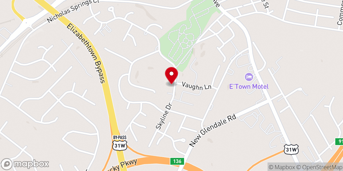 Map showing location of Wesley Hilltop House