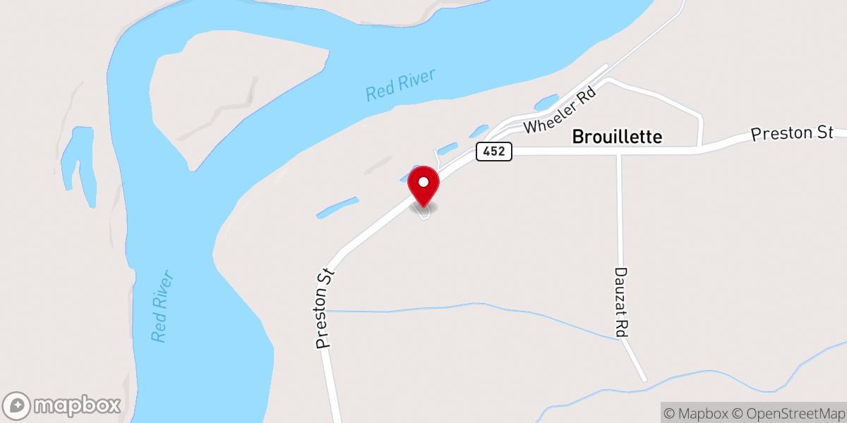 Map showing location of St. Genevieve Catholic Church
