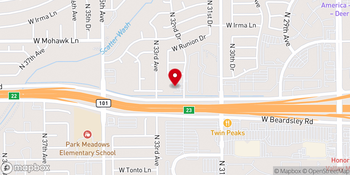 Map showing location of Northside church of Christ