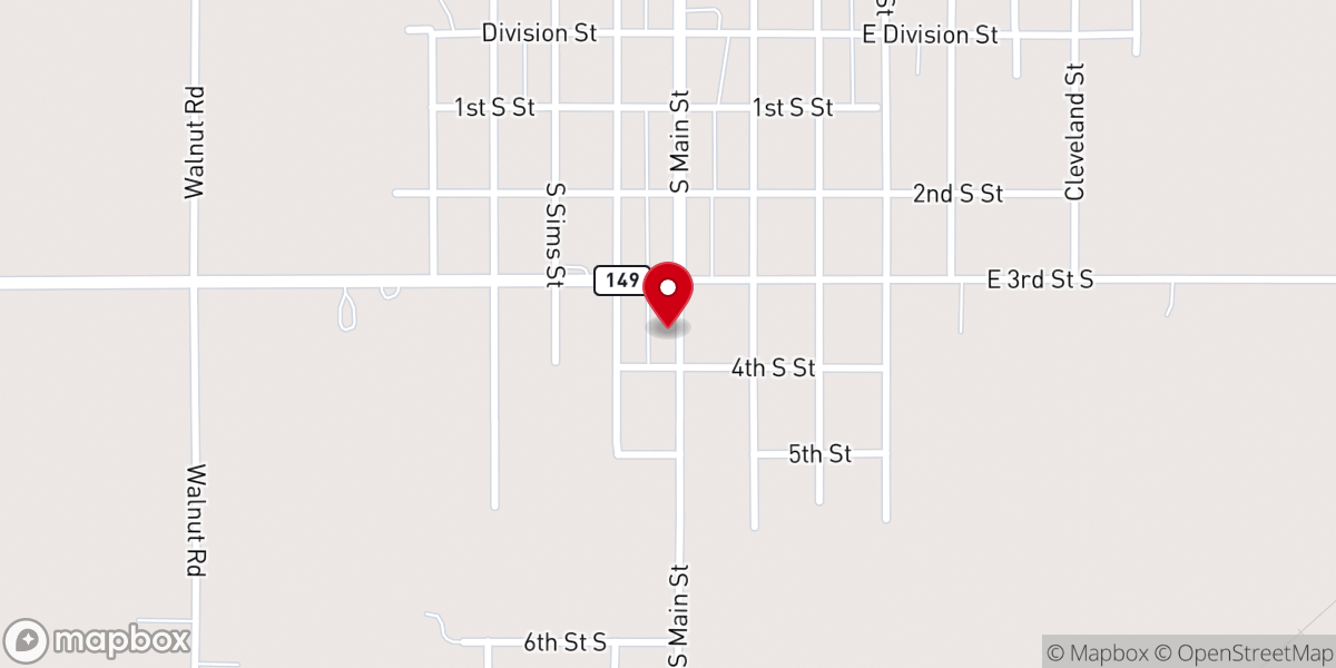 Map showing location of Apostolic Church of Royalton