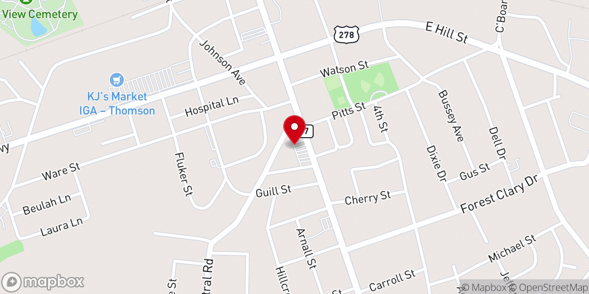 Map showing location of House of God Church of God In Christ