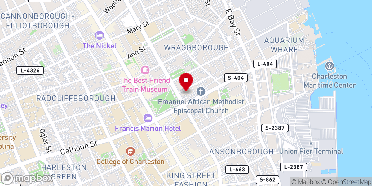 Map showing location of Citadel Square Church