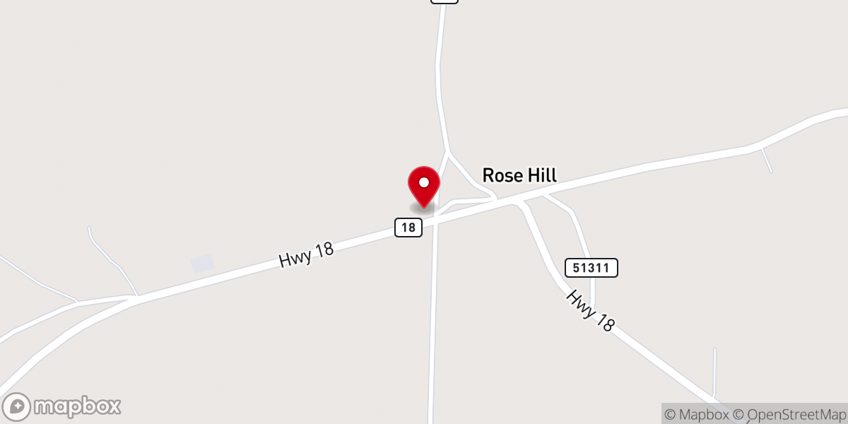 Map showing location of First Baptist Church