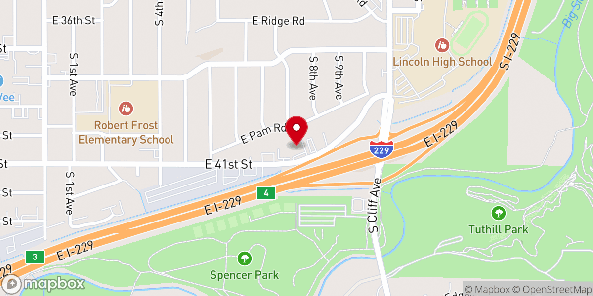 Map showing location of Cornerstone Church