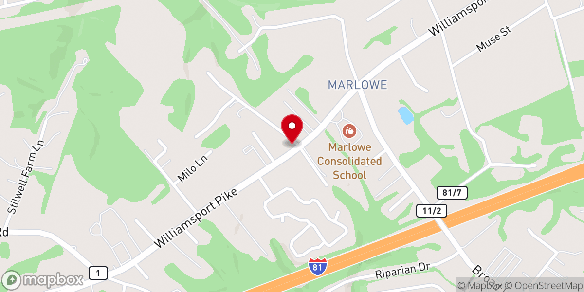 Map showing location of Harmony United Methodist