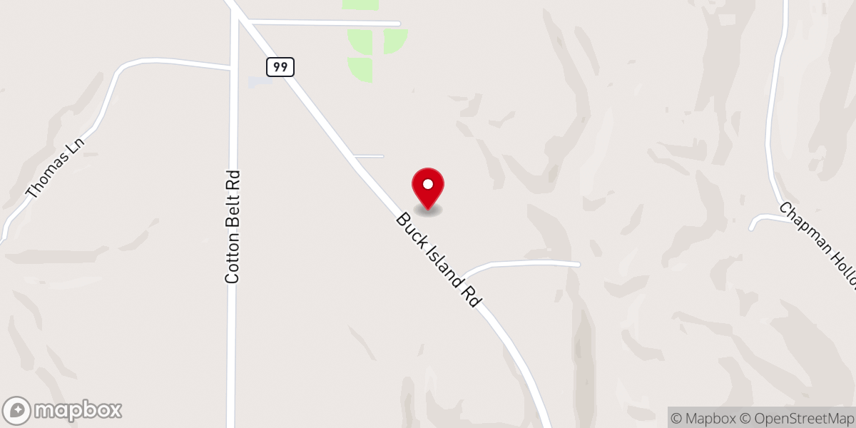 Map showing location of Salem Springs Baptist Church