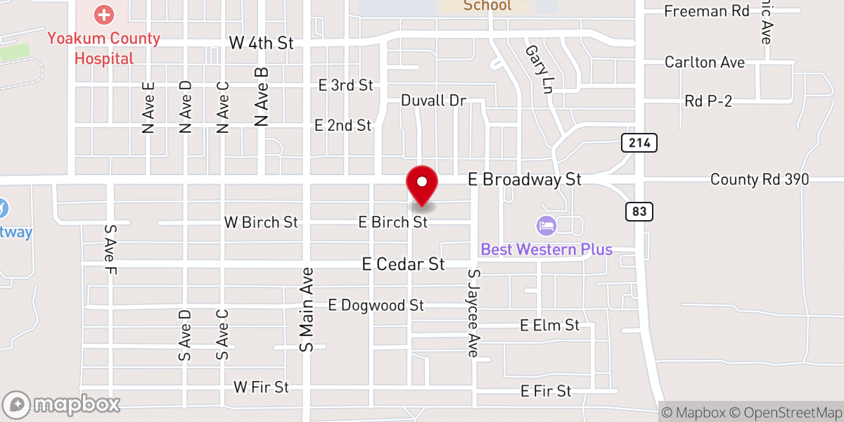 Map showing location of Abundant Life Fellowship Church