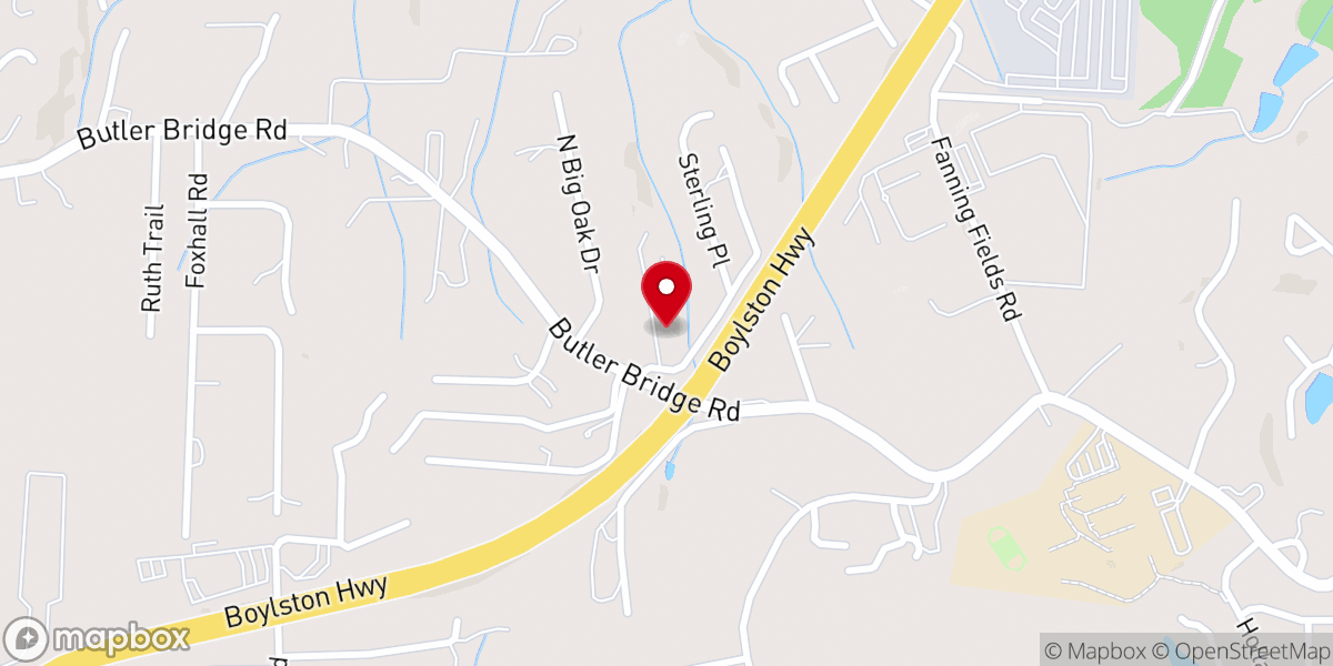 Map showing location of New Beginning Baptist Church