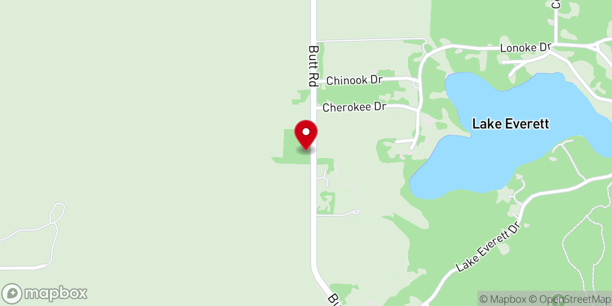 Map showing location of Lake Chapel Methodist Church