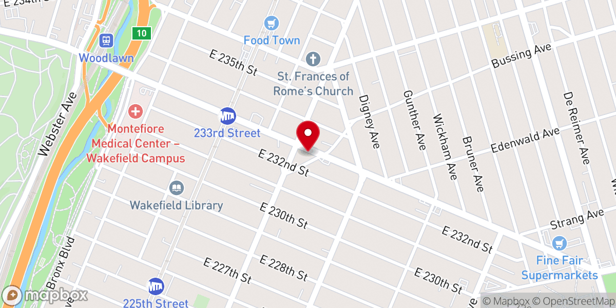 Map showing location of Restoration Christian Ministries (RCM)