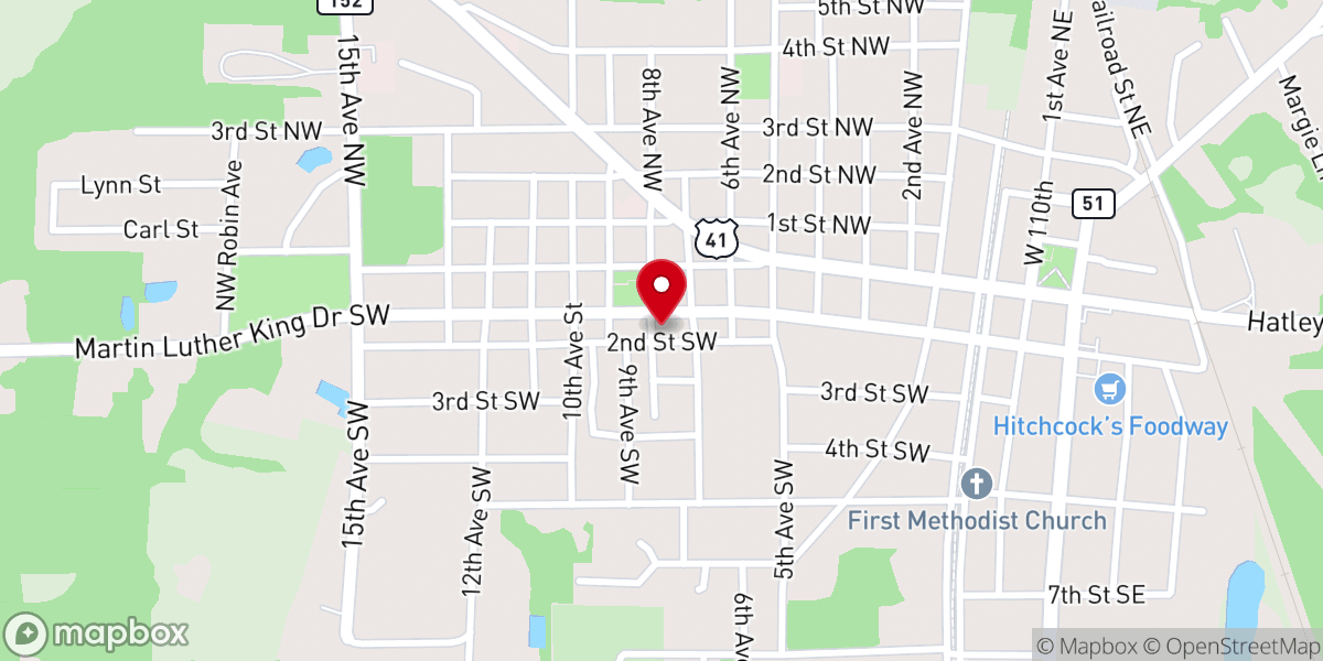 Map showing location of Mary Simon Center