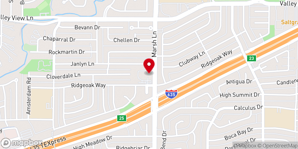 Map showing location of Faith United Presbyterian Church