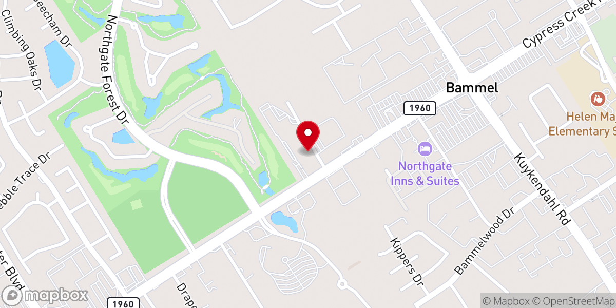 Map showing location of Bammel Church of Christ