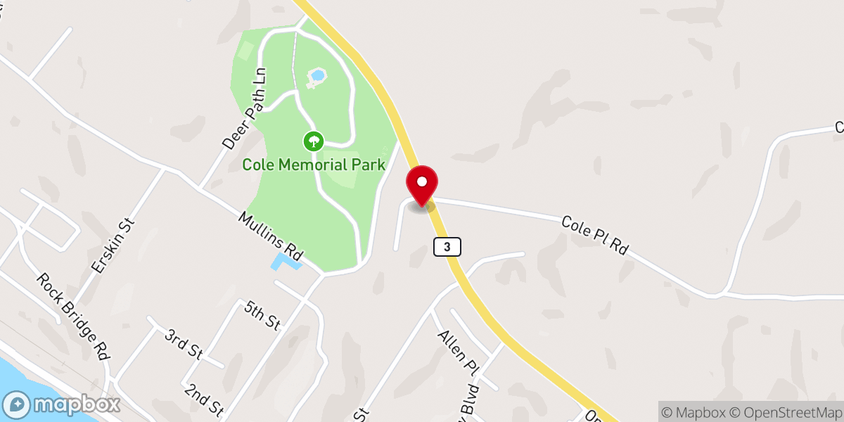 Map showing location of Family Worship Center