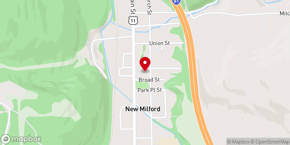 Map showing location of Dr. Nichole Rosa, CRNP