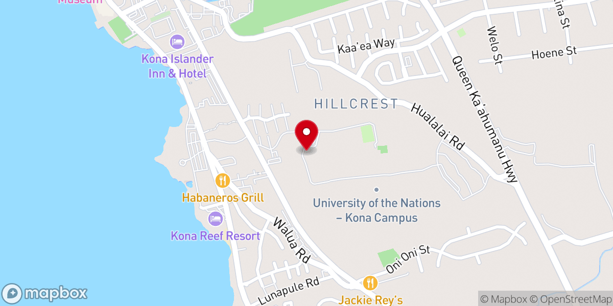 Map showing location of University Of The Nations