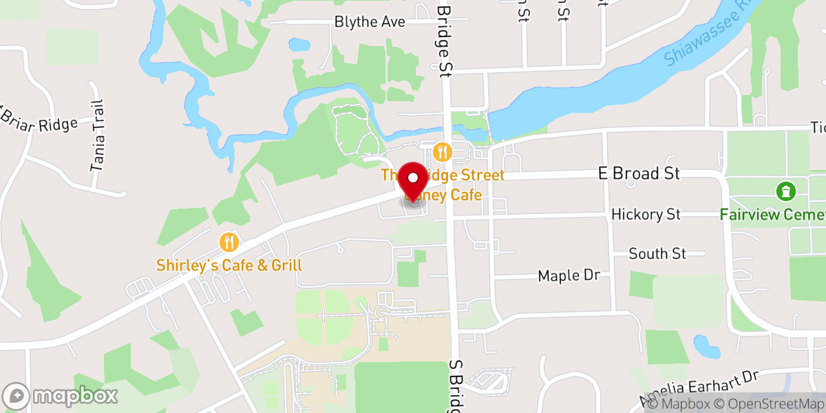 Map showing location of Linden Presbyterian Church
