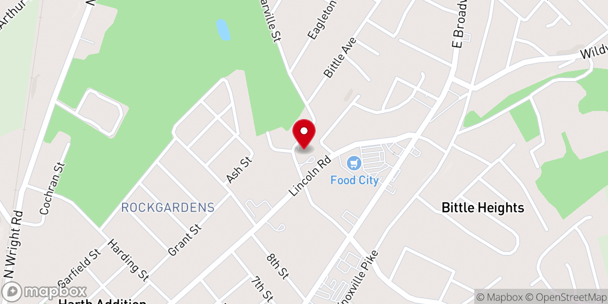 Map showing location of Trinity Presbyterian Church