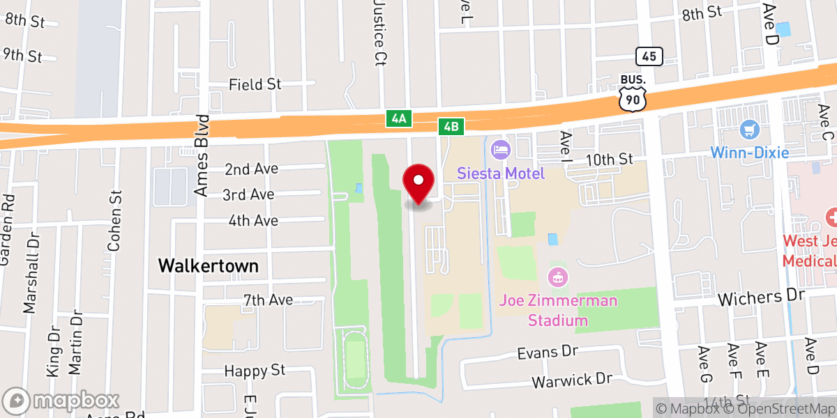 Map showing location of St Paul Missionary Baptist