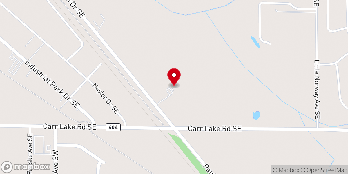 Map showing location of Bemidji Baptist Church