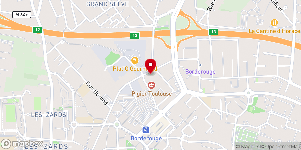 Map showing location of Église Saint-Sauveur de Borderouge
