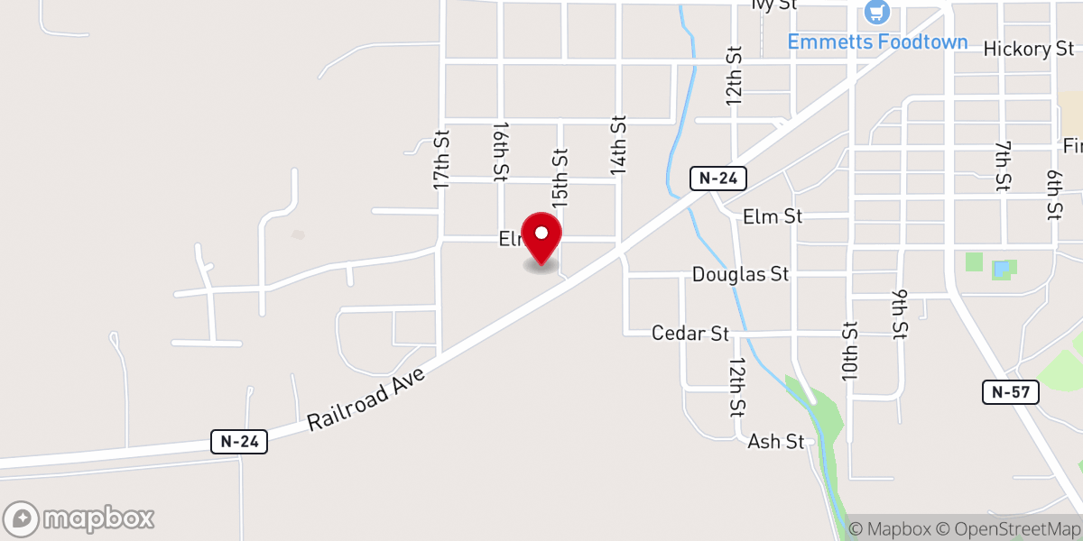 Map showing location of St Luke's Lutheran Church