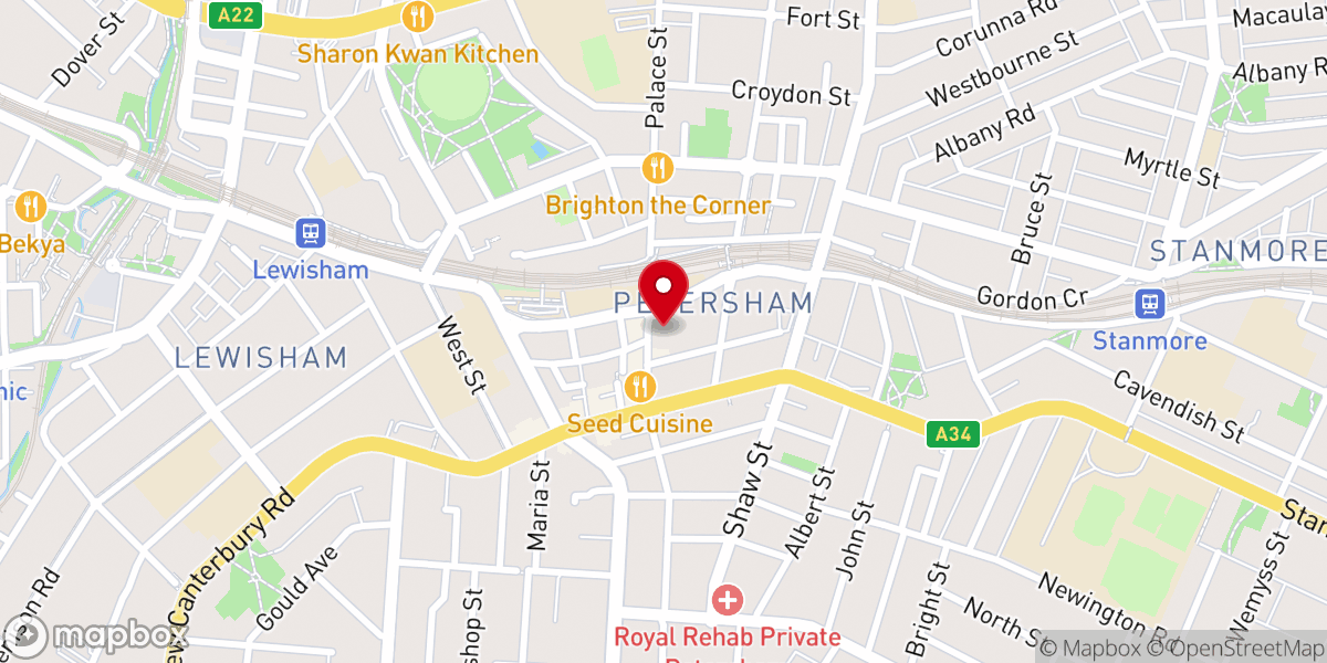 Map showing location of REVIVE petersham