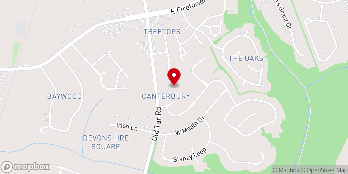 Map showing location of Peace Presbyterian Church