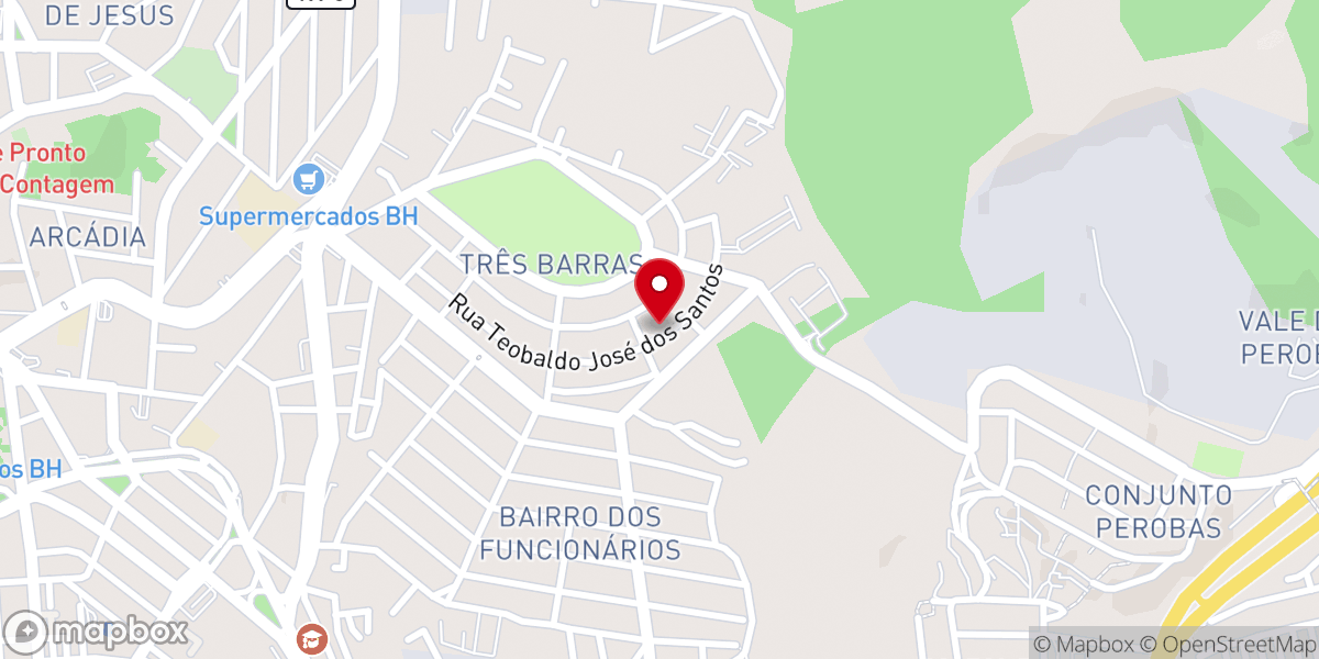 Map showing location of Igreja Evangelica El - Shadai em Contagem