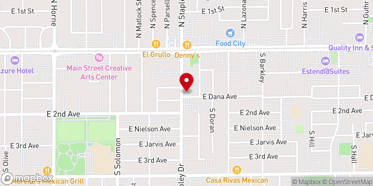Map showing location of Holy Temple Church of God in Christ
