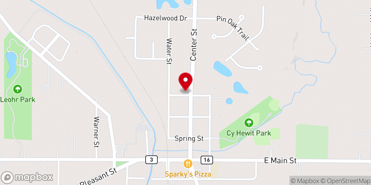 Map showing location of Seville Presbyterian