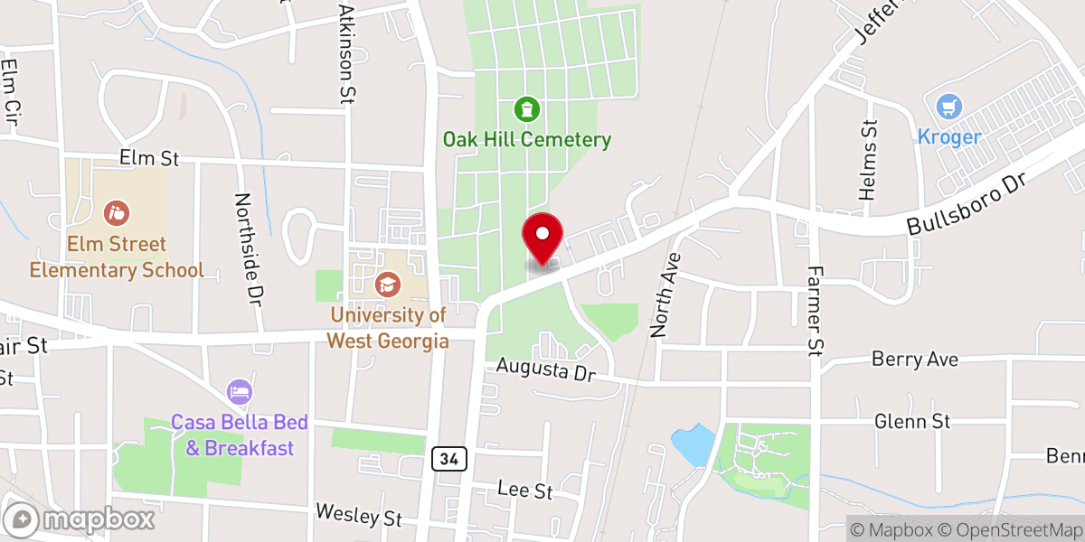 Map showing location of First Penecostal Holiness Church