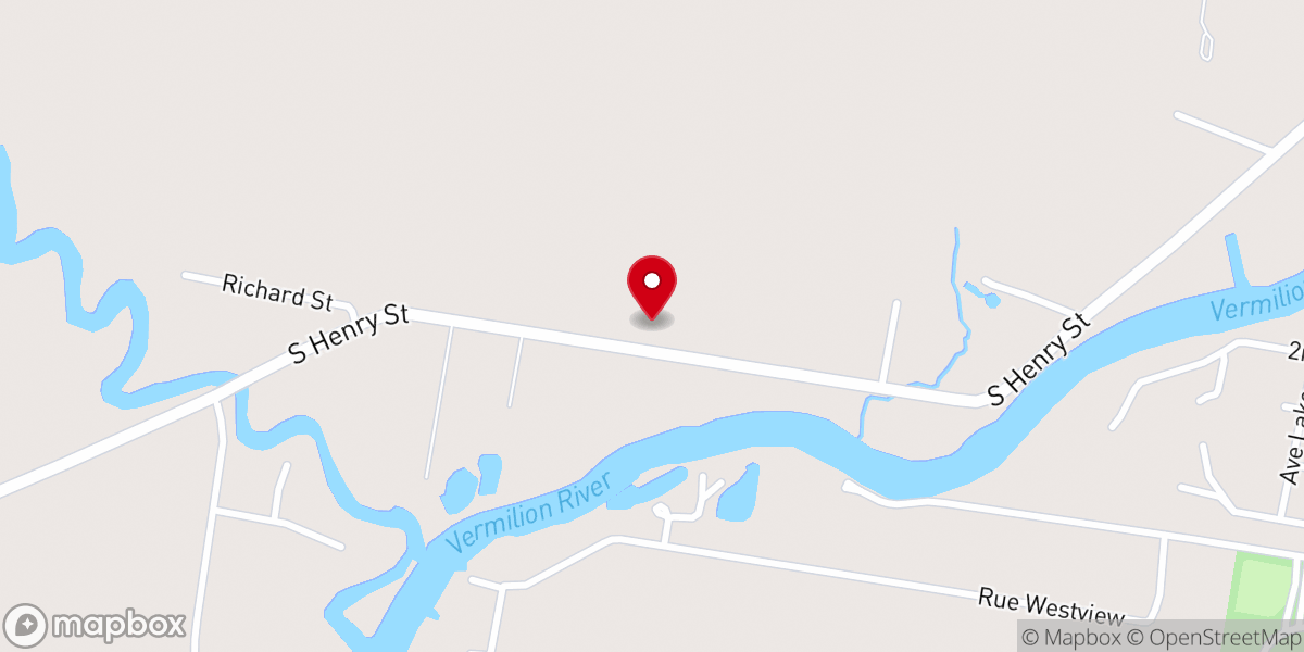 Map showing location of Our Lady of the Bayous Retreat House