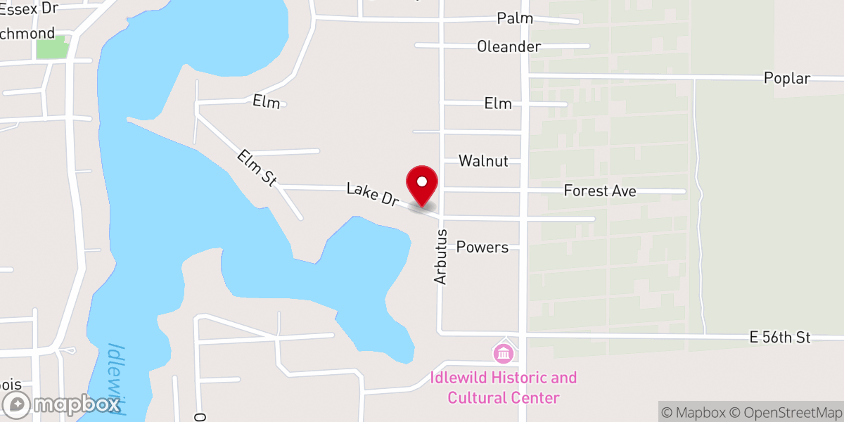 Map showing location of Idlewild Community Development Corporation