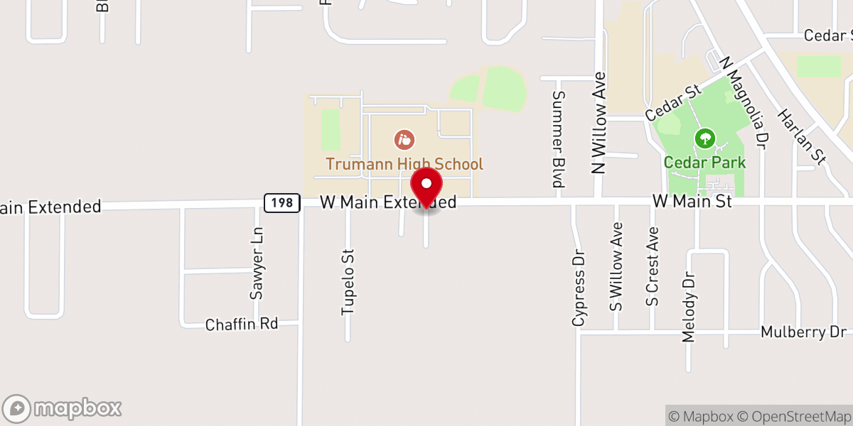 Map showing location of Healing Hands Community Church