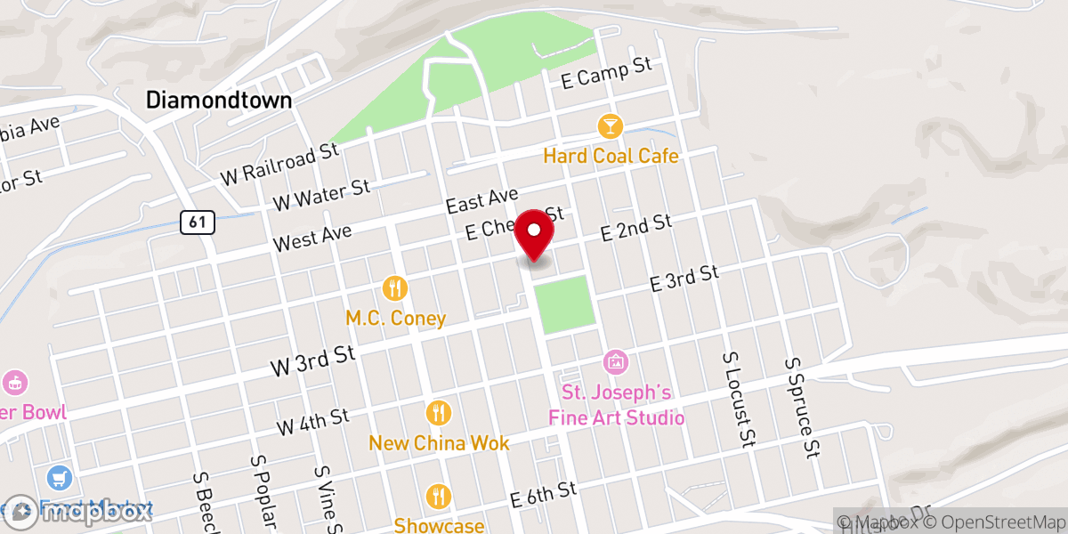Map showing location of Zion Primitive Methodist Church